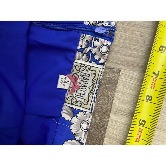 Yoana Baraschi for Anthropologie Gilded Estate Blue Pencil Skirt, Size 0 - Picture 4 of 9